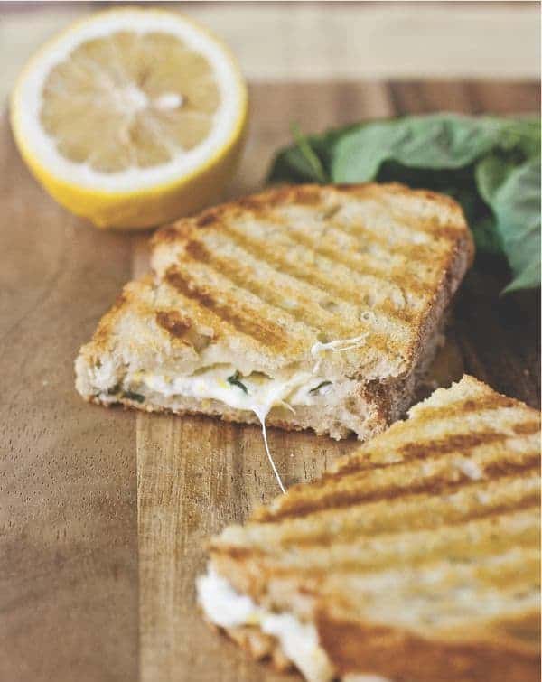 Lemon-Basil Grilled Cheese Panini - The Lemon Bowl