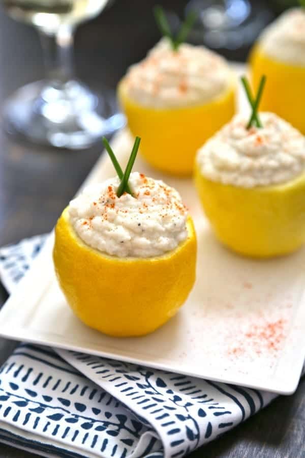 Appetizer - Smashed Cauliflower Lemon Cups