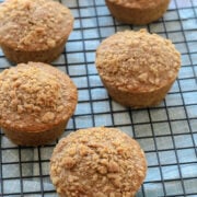 maple oatmeal muffins on a cooling rack