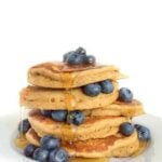 Blueberry Almond Butter Pancakes - The Lemon Bowl