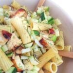 Grilled Chicken Pasta Salad with Smoked Mozzarella - The Lemon Bowl