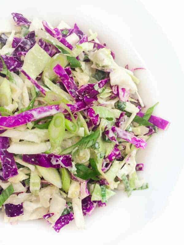 Easy Cabbage Coleslaw with Honey Lime Dressing