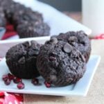 Healthy Chocolate Pomegranate Muffins - Happy Food Healthy Life