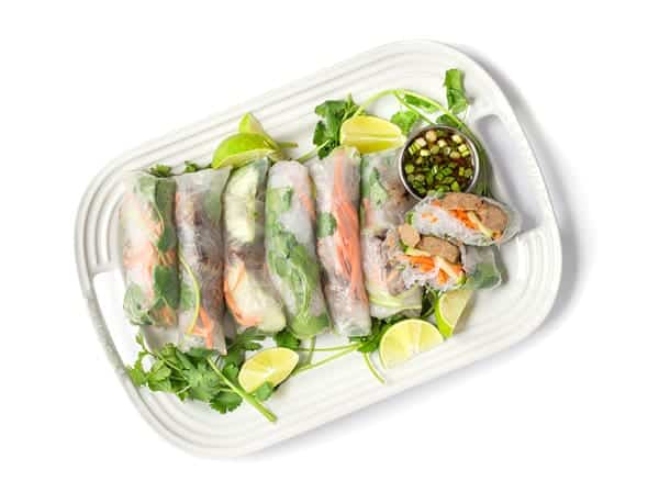 Fresh Rolls with Teriyaki Meatballs - a fresh and flavorful Asian appetizer recipe