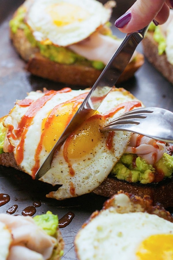 Avocado Toast with Turkey and Egg