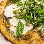 Grilled Pesto Pizza with Fresh Mozzarella - A fast and easy summer pizza recipe