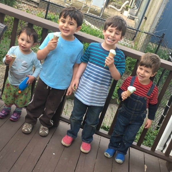 Cousins Eating Ice Cream