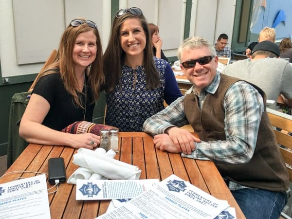 Nate Katie and Liz at Full Sail Brewery in Hood River Oregon