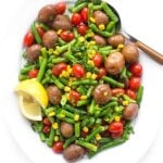 Warm Green Bean and Potato Salad with Tomatoes and Corn side dish recipe
