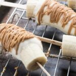 Frozen Banana Pops with Yogurt and Peanut Butter - a healhty frozen treat recipe