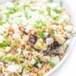Chicken and Artichoke Greek Farro Bake