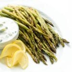 Roasted Asparagus with Tzatziki - a healthy side dish recipe