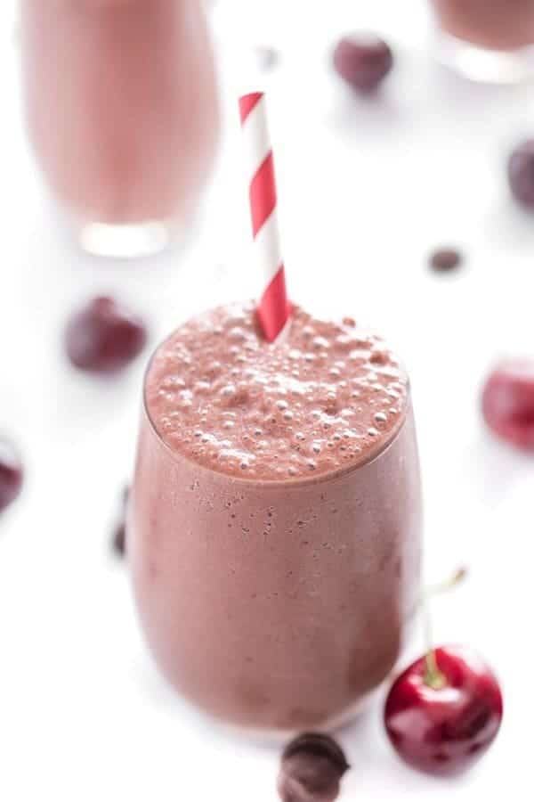 Chocolate Cherry Protein Smoothie