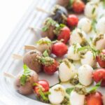 Pesto Potato Caprese Skewers - an easy appetizer recipe