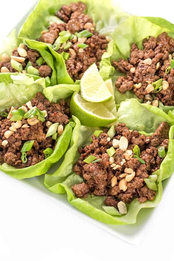 Asian Szechuan Beef Lettuce Wraps