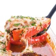 Cheesy Sausage Pizza Stuffed Peppers Gluten Free Dinner Recipe