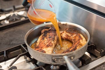 Deglazing pork