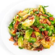 Best bacon and brussels on a plate