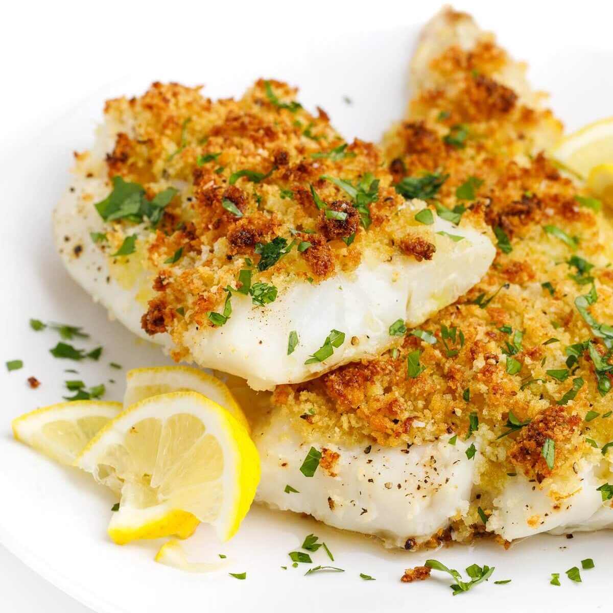 Parmesan Crusted Baked White Fish