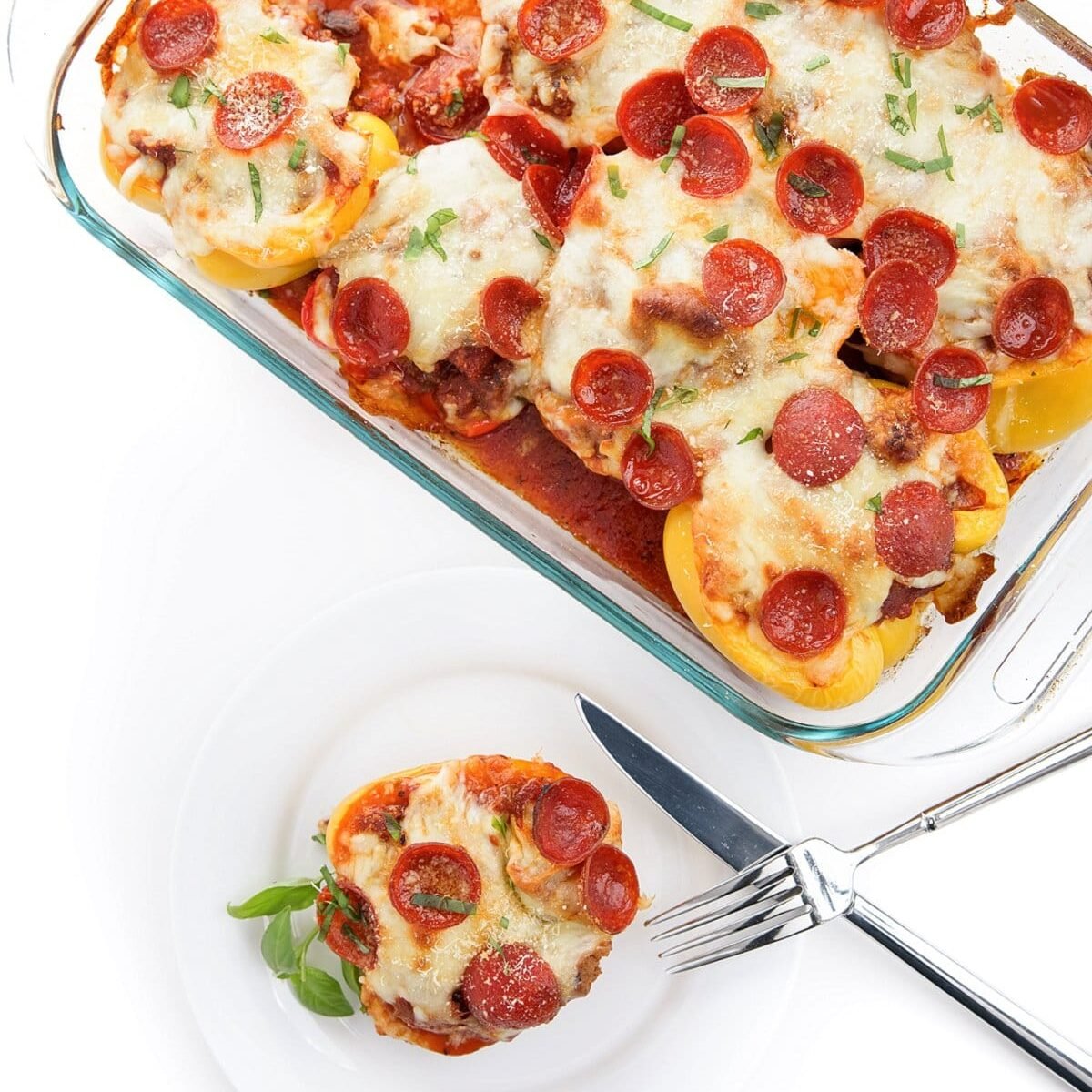 Low Carb Pizza Stuffed Peppers