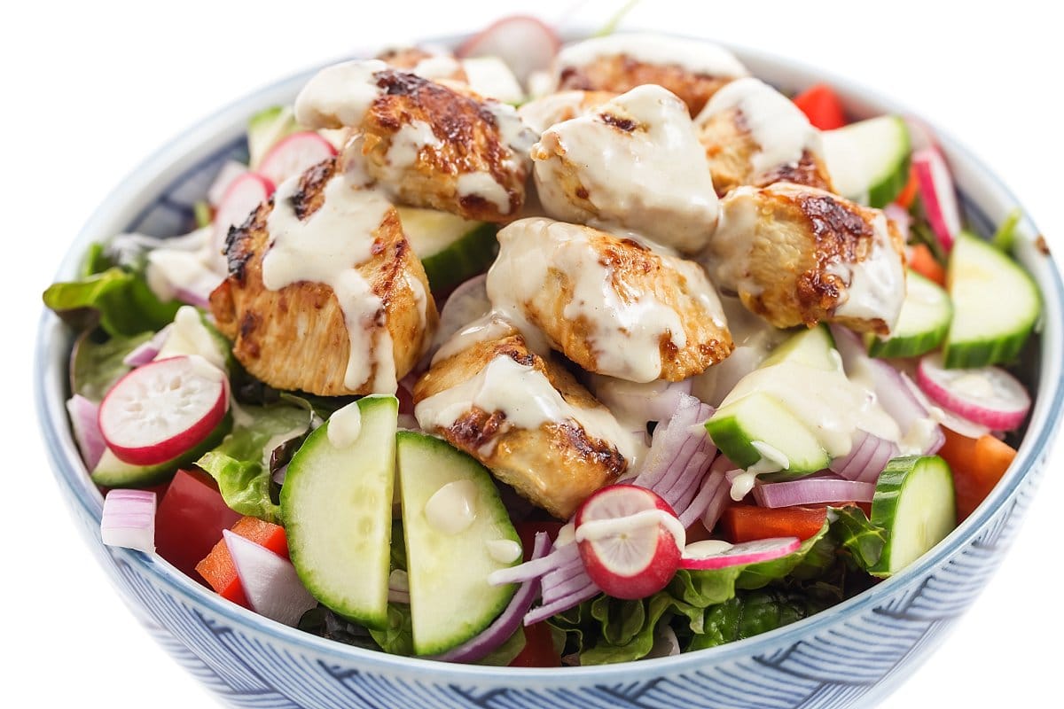 Easy Chicken Salad with Tahini Sauce