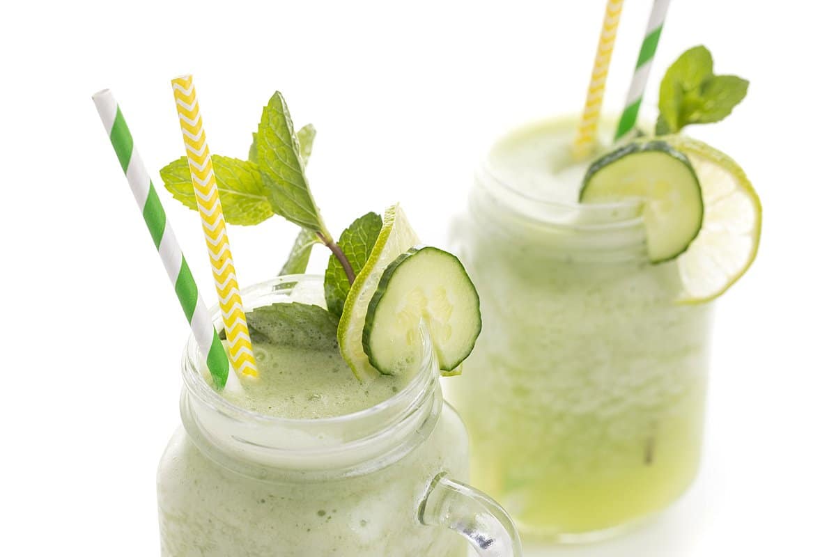 Frozen Gin Lemonade Slushie in a mug