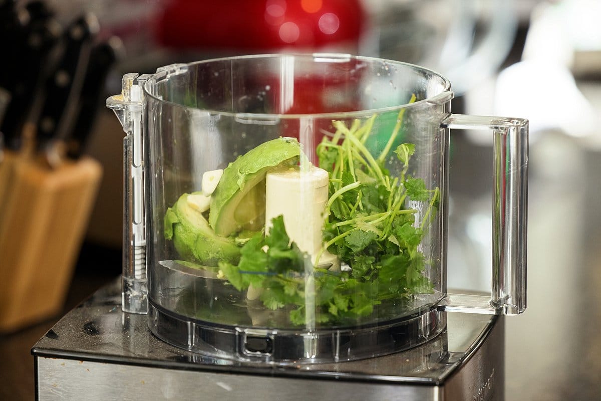 Pulsing Avocado in a food processor