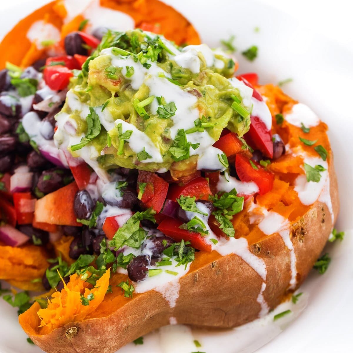 Black Bean Stuffed Sweet Potatoes