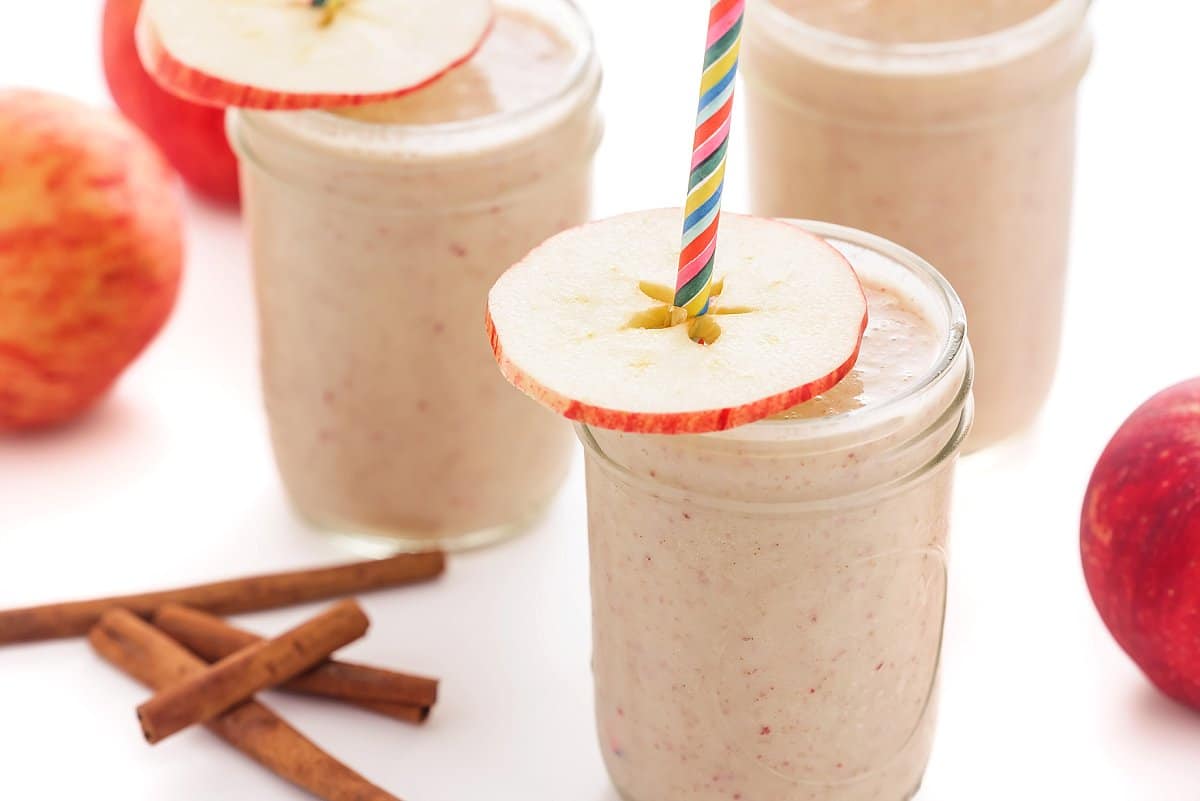 cinnamon smoothies closeup