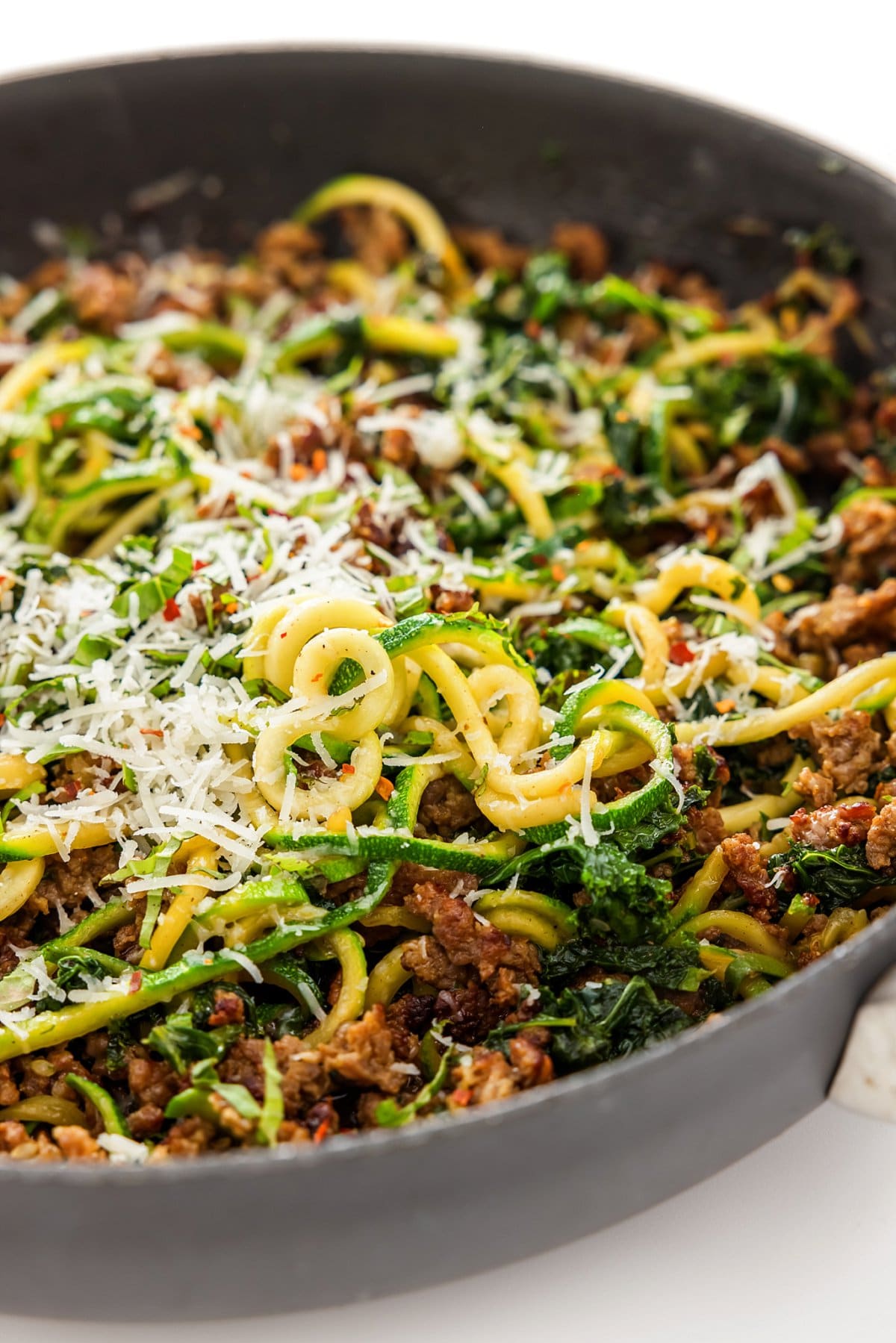 zucchini zoodles closeup