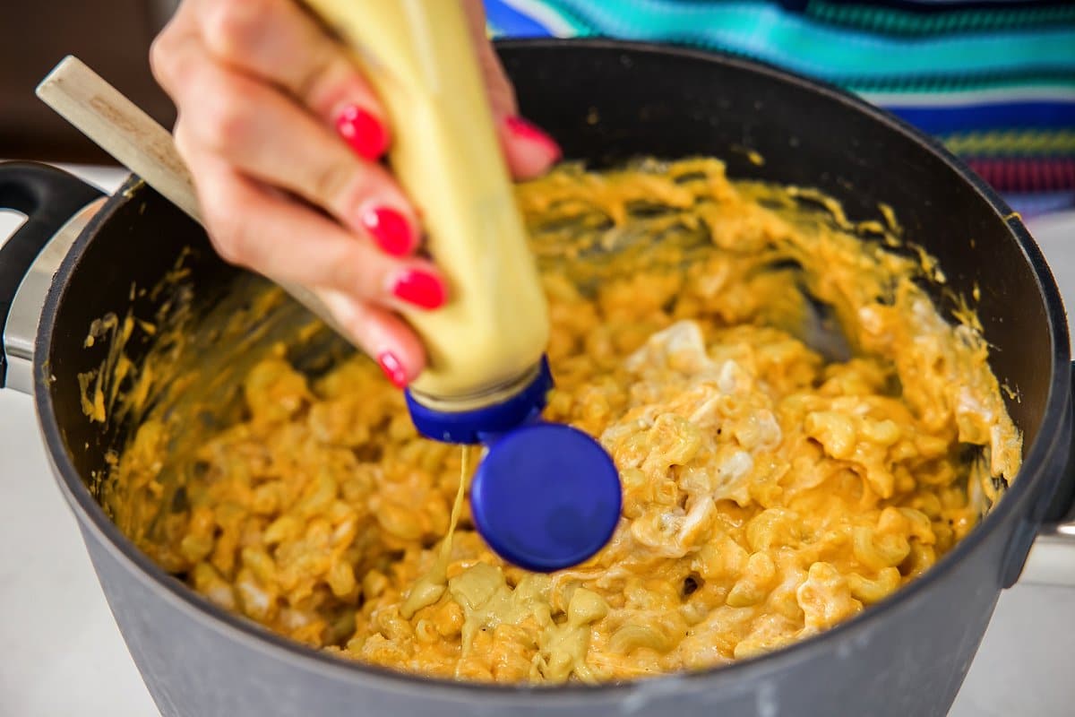 Adding dijon to pasta