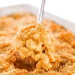 Serving baked mac and cheese