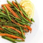Zaatar roasted carrots and green beans