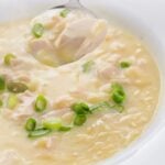 Lemon chicken orzo soup