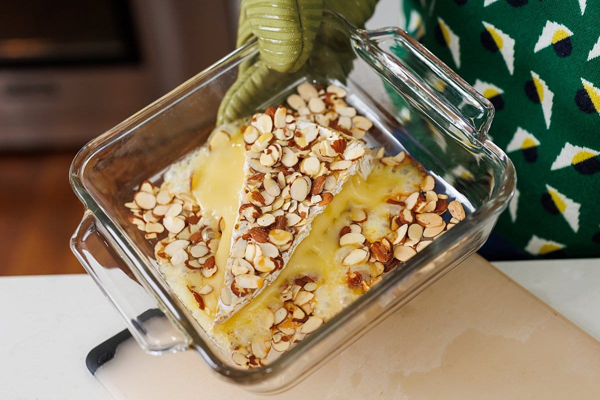 Baked Brie in a pyrex dish