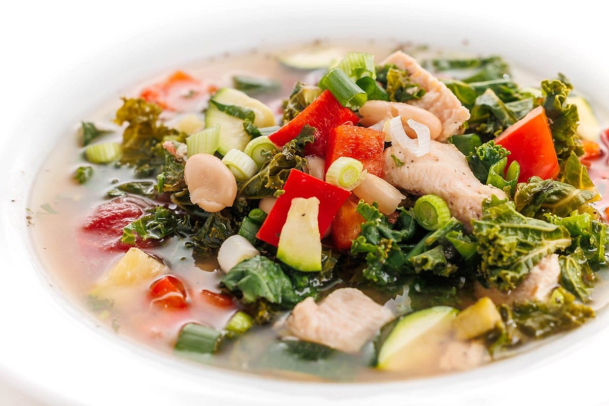 Slow cooker Italian chicken soup.