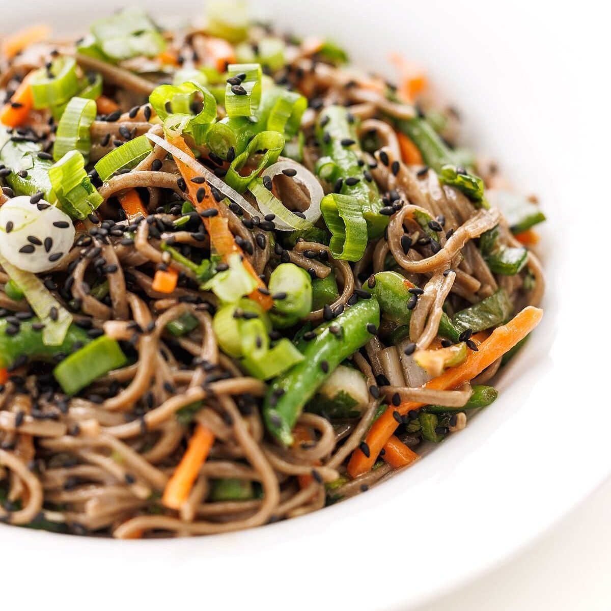Soba Noodle Salad with Sesame Ginger Soy Vinaigrette