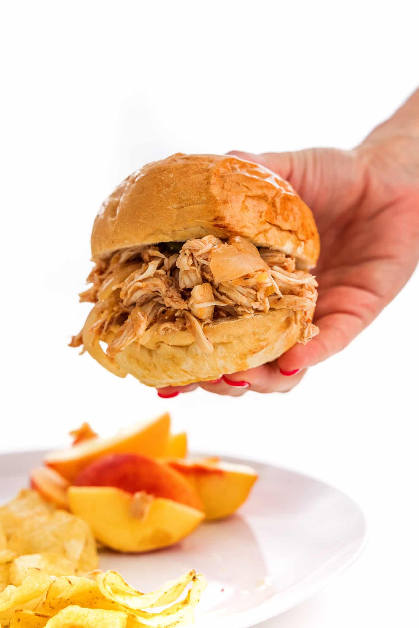 Freezer friendly dinner recipes- Slow cooker BBQ pulled chicken.