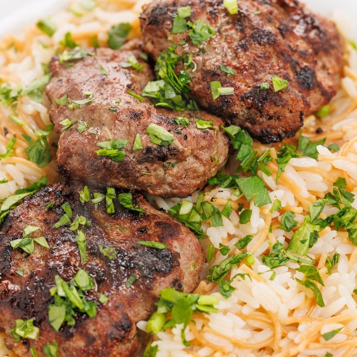 Grilled Lebanese Beef Kafta Patties