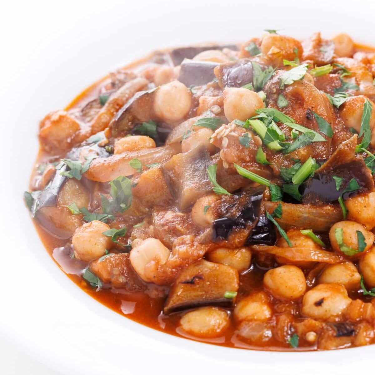 Lebanese Eggplant and Chickpea Stew