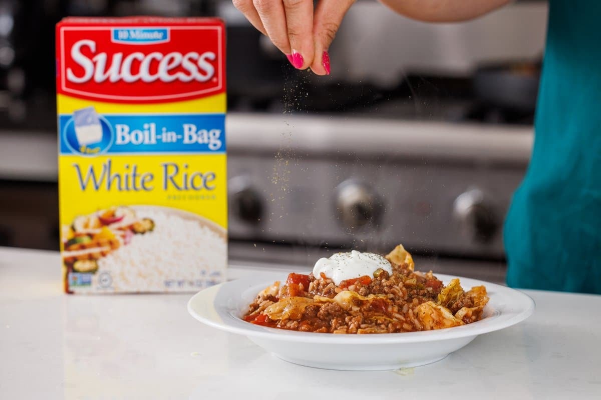 Success rice for Lebanese stuffed cabbage.