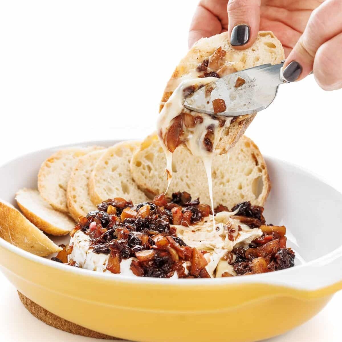 Baked Brie with Apple Cherry Compote