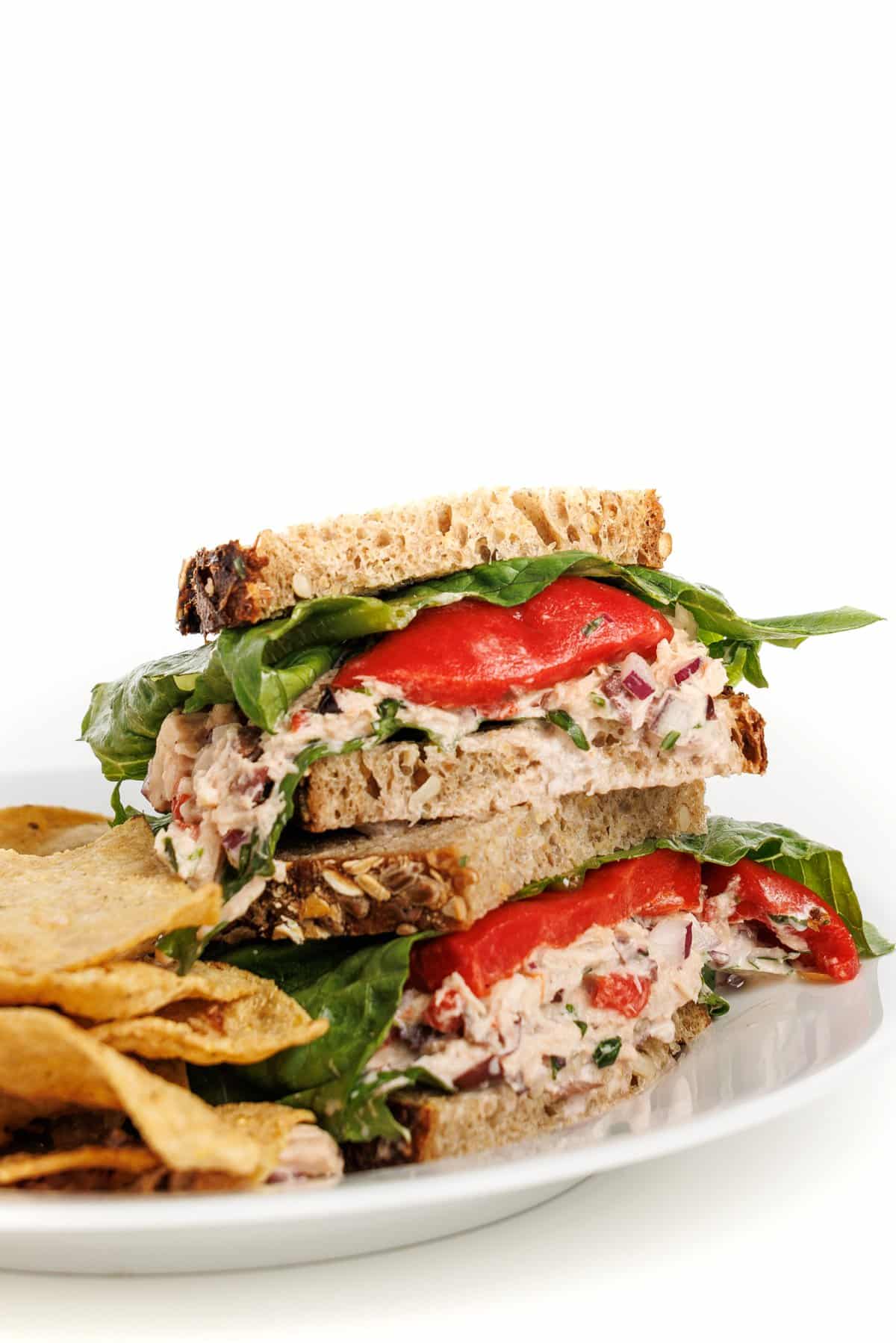 Mediterranean tuna salad sandwich.