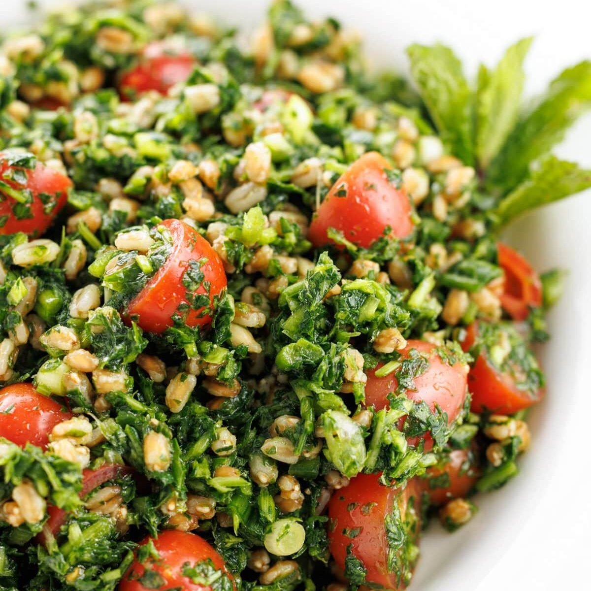 Spelt Tabbouleh with Jalapeño Vinaigrette