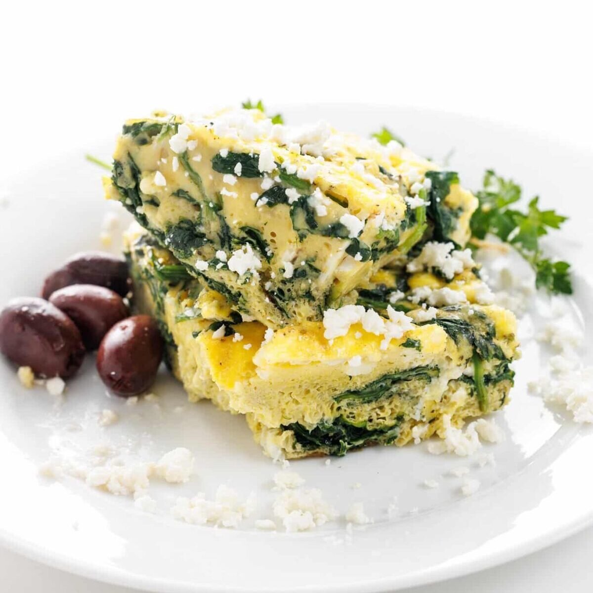Spinach and Feta Greek Egg Bake