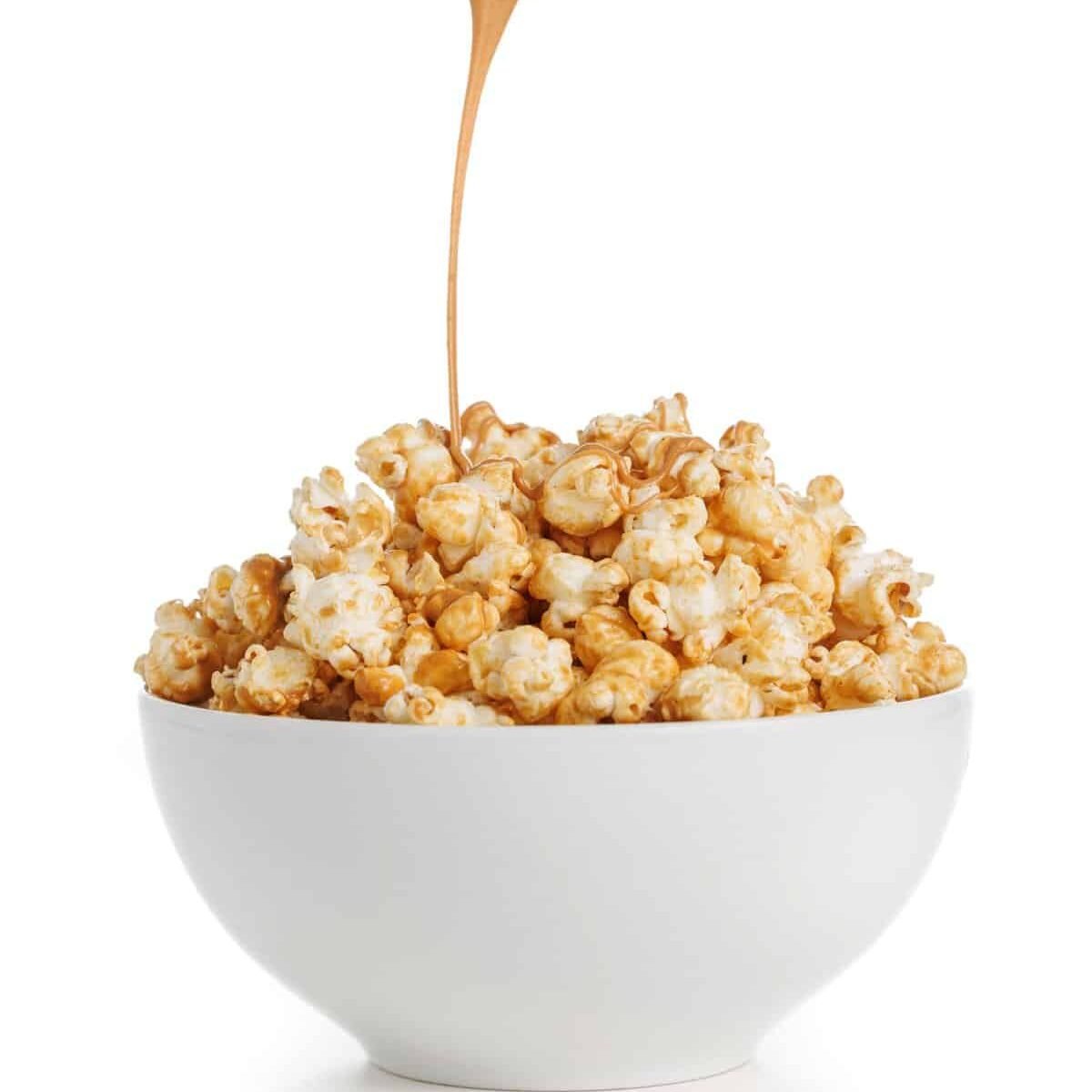 Peanut Butter Drizzled Popcorn