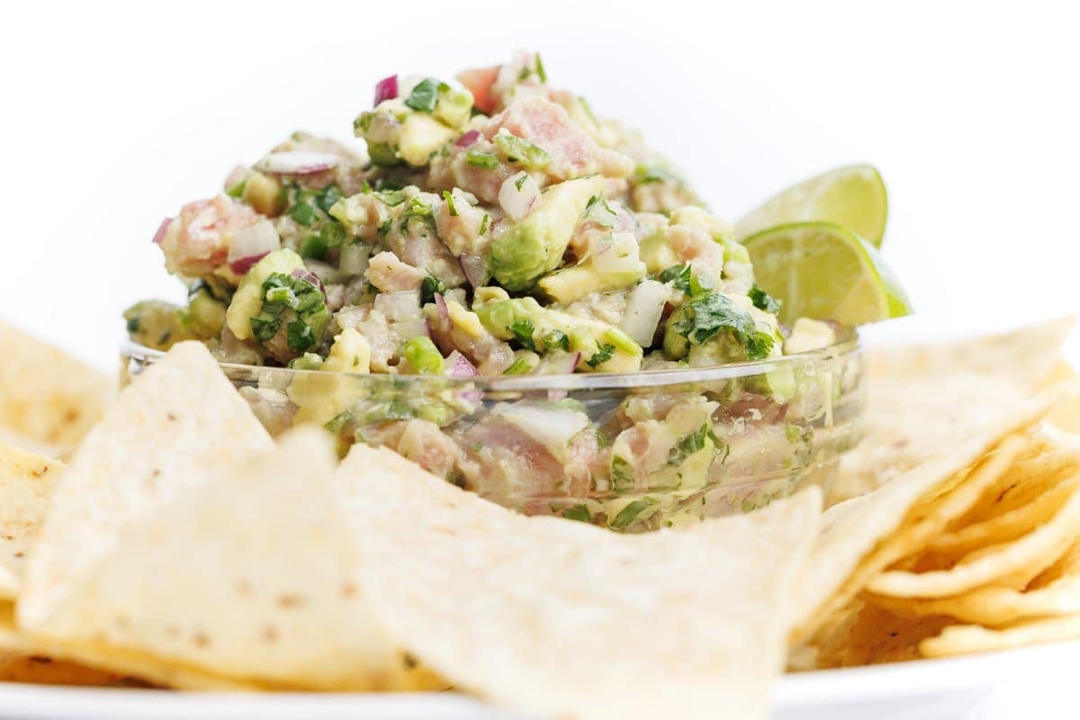 Fresh and flavorful ahi tuna ceviche.