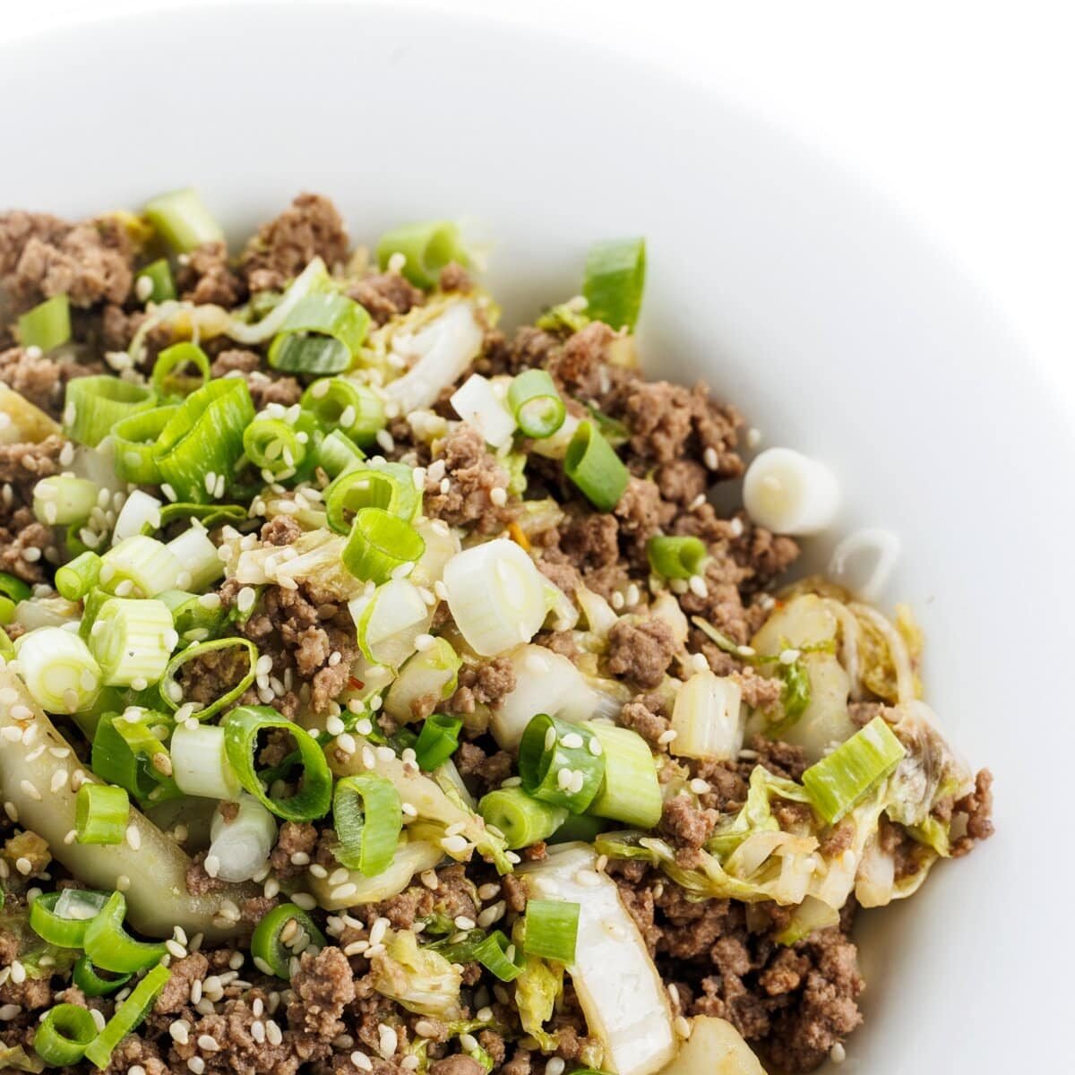 Ground Beef and Cabbage Stir-Fry