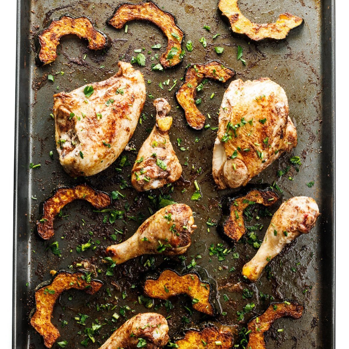 Sheet Pan Chicken and Acorn Squash