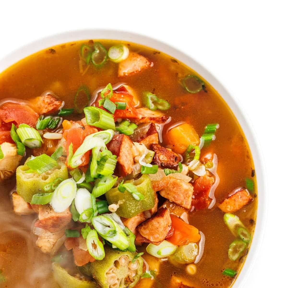 Chicken and Sausage Jambalaya Soup
